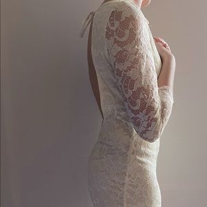 Ali and Kris Ivory Lace Dress - Medium
